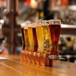 draught beer glasses